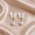 Silver plated elegant butterfly drop earrings