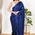 Women's sequence padded back open sleeveless saree blouse