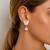 Silver plated elegant butterfly drop earrings