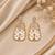 Anti tarnish enamel cz floral drop earrings