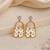 Anti tarnish enamel cz floral drop earrings