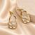 Anti tarnish enamel cz floral drop earrings
