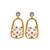Anti tarnish enamel cz floral drop earrings