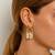 Anti tarnish enamel cz floral drop earrings