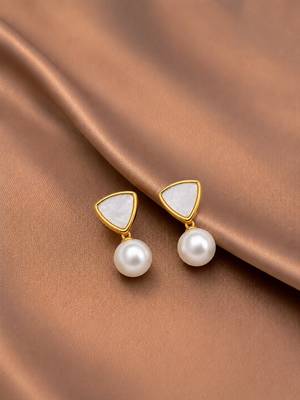 Anti tarnish contemporary  drop earrings 1