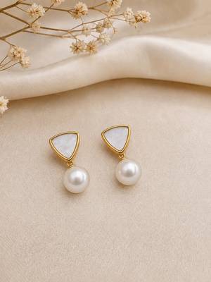 Anti tarnish contemporary  drop earrings 2