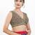 Women's georgette padded back open sleeveless saree blouse