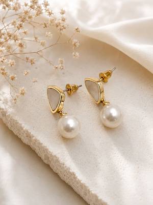 Anti tarnish contemporary  drop earrings 3