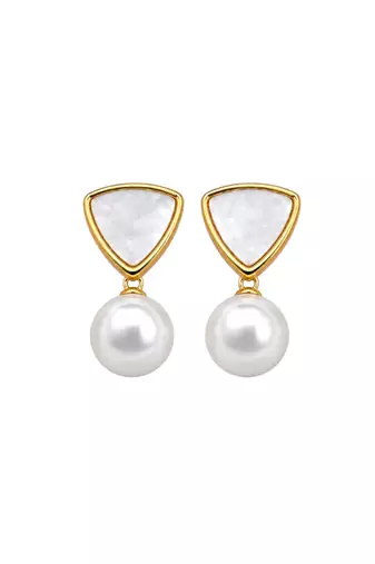 Anti tarnish contemporary  drop earrings