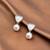 Silver plated contemporary  drop earrings