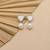 Silver plated contemporary  drop earrings