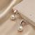 Silver plated contemporary  drop earrings