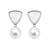 Silver plated contemporary  drop earrings