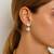 Silver plated contemporary  drop earrings