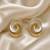 Anti tarnish spiral design stud earrings