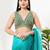Women's georgette padded back open sleeveless saree blouse