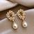 Anti tarnish korean cz drop earrings