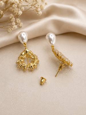 Anti tarnish korean cz drop earrings 3