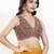 Women's georgette padded back open sleeveless saree blouse
