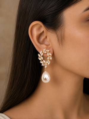 Anti tarnish korean cz drop earrings 5
