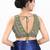 Women's georgette padded back open sleeveless saree blouse