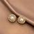 Anti tarnish circular cz stud earrings