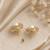 Anti tarnish circular cz stud earrings