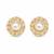 Anti tarnish circular cz stud earrings
