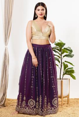Women's sequence padded back open sleeveless saree blouse 4