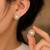 Anti tarnish circular cz stud earrings