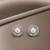 Silver tone circular cz stud earrings