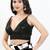 Women's sequence padded back open sleeveless saree blouse