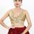 Women's sequence padded back open sleeveless saree blouse