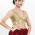 Women's sequence padded back open sleeveless saree blouse