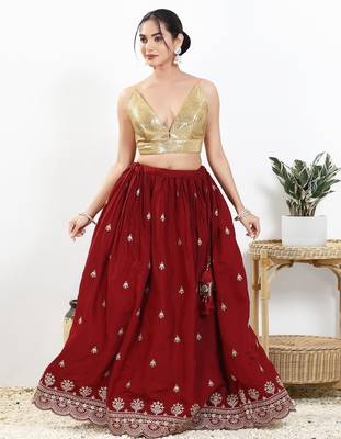 Women's sequence padded back open sleeveless saree blouse 5