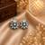 German silver clear white floral drop earrings