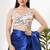 Women's silk padded back open sleeveless saree blouse