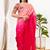 Women's silk padded back open elbow sleeves saree blouse