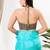 Women's silk padded back open sleeveless saree blouse