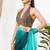 Women's silk padded back open sleeveless saree blouse