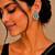 German silver pink green floral drop earrings