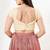 Women's silk padded back open short sleeves saree blouse