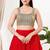 Women's silk padded back open sleeveless saree blouse