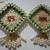 Handmade Shubh Labh Door Hanging with Green Pink Thread Work Home Wall Hanging (Pack of 2)