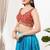 Women's silk padded back open sleeveless saree blouse