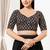 Women's silk padded back open elbow sleeves saree blouse