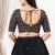 Women's silk padded back open elbow sleeves saree blouse
