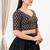 Women's silk padded back open elbow sleeves saree blouse