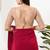 Women's silk padded back open elbow sleeves saree blouse