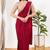 Women's silk padded back open elbow sleeves saree blouse